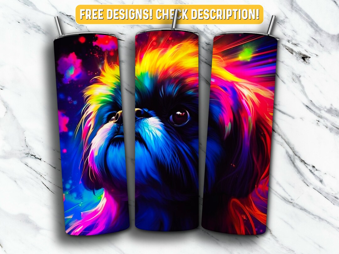 Shih Tzu Tumbler Wrap PNG Design Dog 20 Oz Skinny Tumbler - Etsy