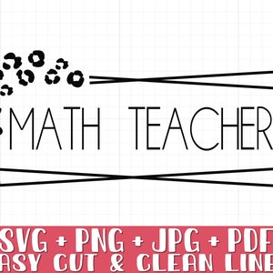 Math Svg Png, Math Teacher Svg Png, Instant Download