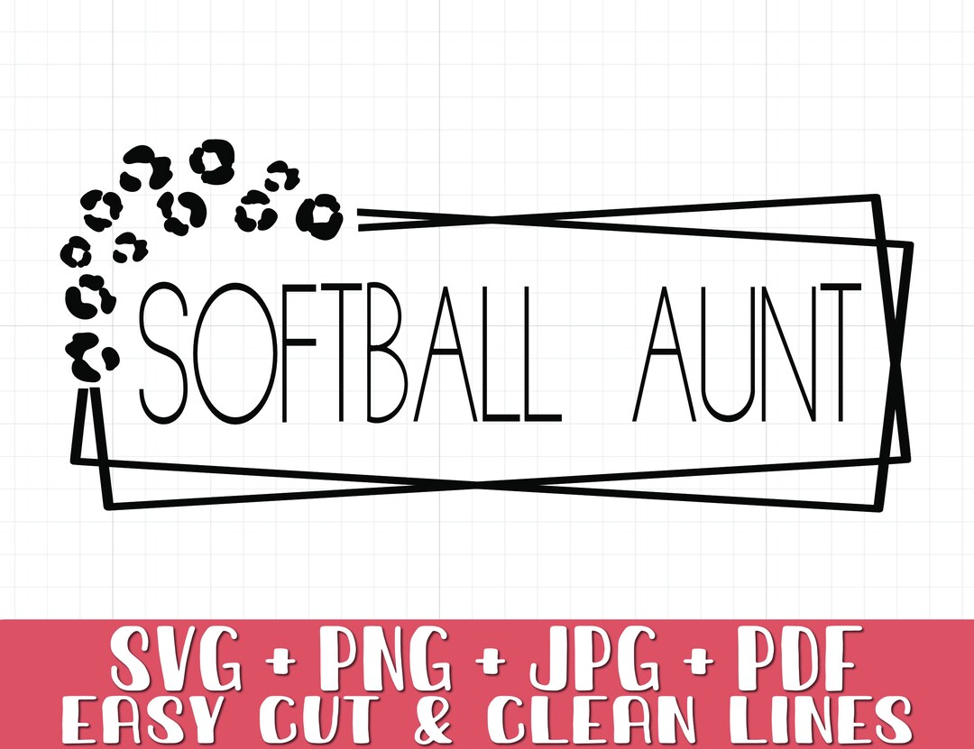 Softball Aunt SVG PNG Softball Auntie Svg Png Instant Etsy