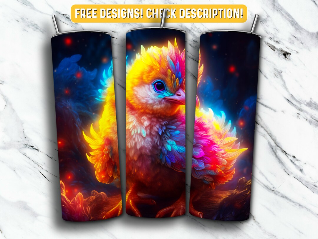 Chicken Chick Tumbler Wrap PNG Design, Chick Animal 20 Oz Skinny ...
