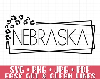 Nebraska Svg Png, Instant Download