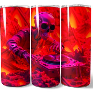 3D Music Tumbler Wrap PNG Design, 3D DJ Sublimation Wrap, 20 oz Skinny Tumbler Wrap, Instant Download (+33 Free Designs)