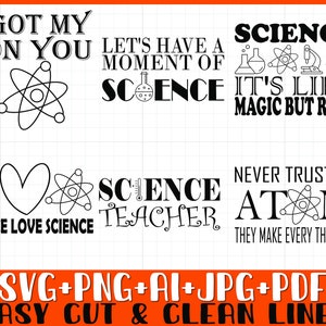 Paquete de ciencias SVG PNG, ciencias svg png, profesor de ciencias svg png, descarga instantánea