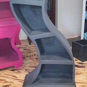 Handmade 4ft curvy bookshelf/bookcase. One of a kind,  Dr Seuss / alice in wonderland inspired. Cool, eclectic furniture