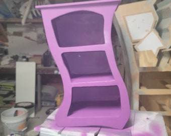 Dr seuss / Alice in Wonderland inspired 32 inch curvy nightstand / end table.   This would look great in your room of the kids.