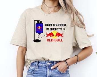 Energy Drink Fan Novelty T-Shirt with Cartoon IV Drip - Unique Gag Gift