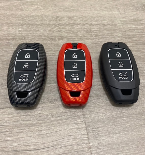 KEY Fob COVER for Hyundai I30 Car Key Accessories Key Fob Cover Holder  Keychain Carbon Fibre Metal Shell With Keychain 