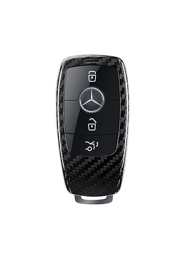 Black TPU Key Fob Protective Case w/Face Panel Cover For Mercedes W223 S, W206  C