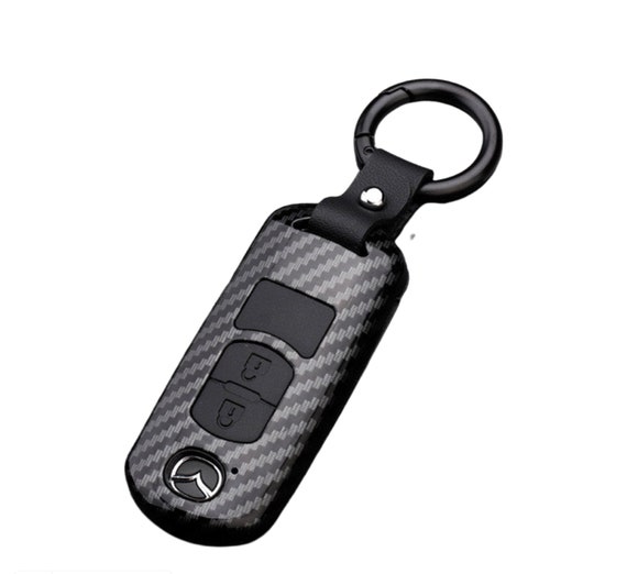 Schlüsselhülle für Mazda Mazda 3, 6, CX-3, CX-5 2 oder 3 Tasten  Autoschlüssel Zubehör Schlüsselanhänger Schlüsselanhänger Kohlefaser -  .de
