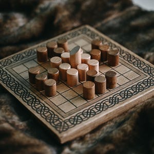 Ard-ri Scottish Hnefatafl, gioco da tavolo fatto a mano, replica storica, gioco in legno massello.