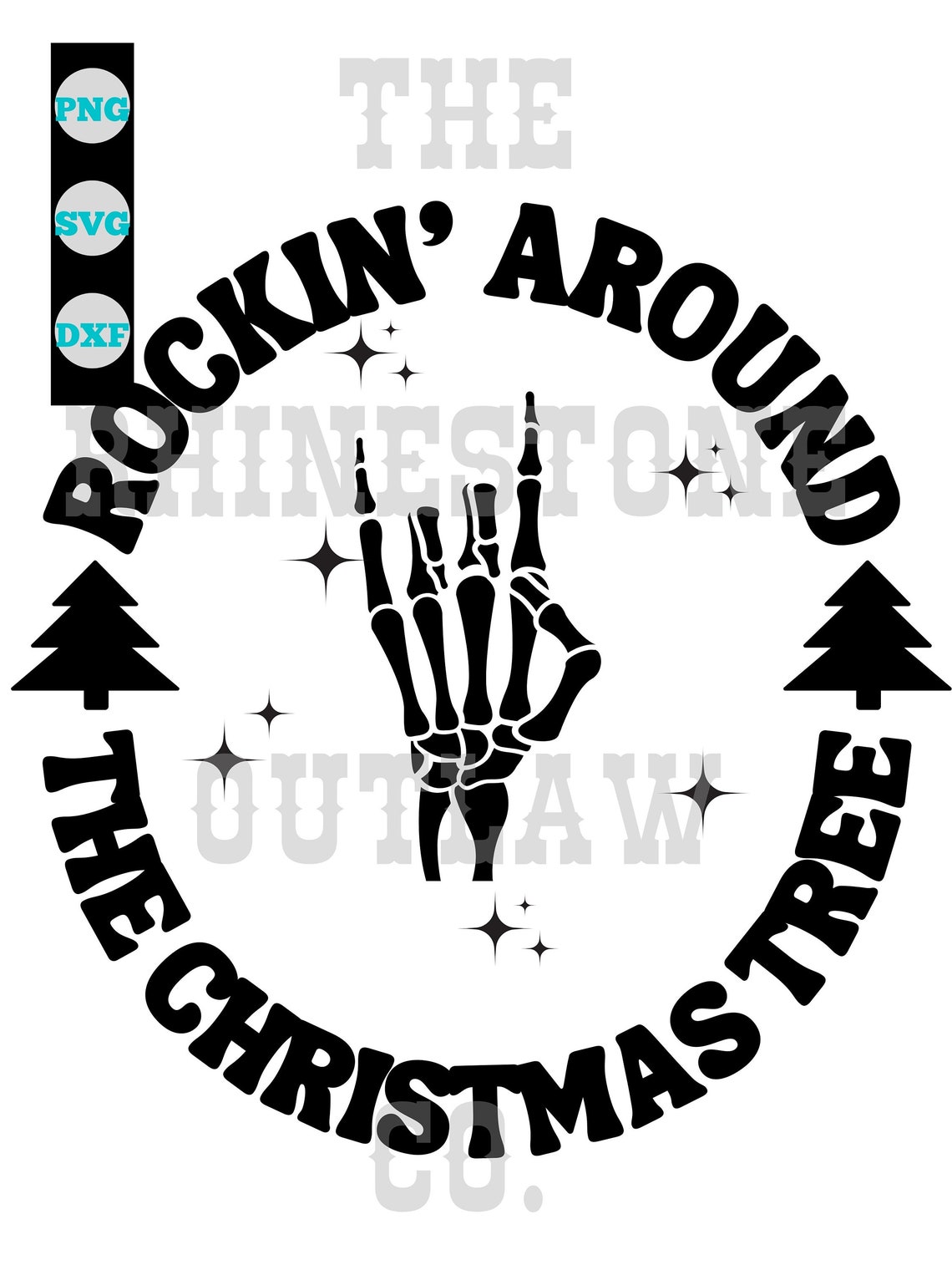Rocking Around the Christmas Tree SVG, Rock and Roll Christmas PNG Etsy