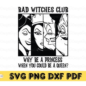Club de brujas malas Svg, Bad Girls Svg, Perfectly Wicked Svg, Halloween svg, archivos svg para cricut, descarga instantánea