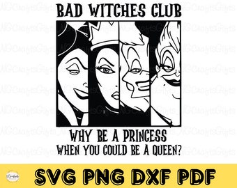 Club de Brujas Malas SVG: Chicas Malvadas de Halloween (Descarga Digital)