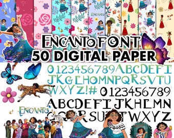 Moana Alphabet PNG & TTF Files: Digital Paper, 600+ Gift Designs