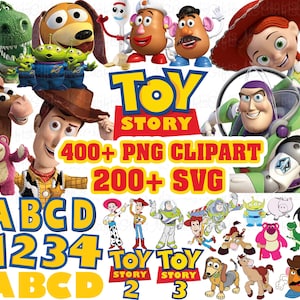 Toy Story Clipart Alphabet: SVG, PNG Cut Files (Digital Download)