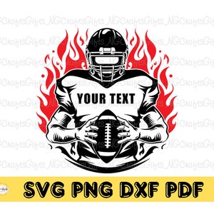 Jogador de futebol personalizado svg Png, Futebol svg, temporada de futebol svg,Jogador de futebol americano Svg, Download instantâneo