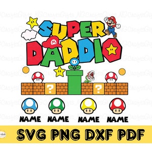 Nome personalizado Super Daddio SVG, Feliz Dia dos Pais, Arquivos cortados, Pai engraçado SVG, Dia dos Pais Svg, Download digital