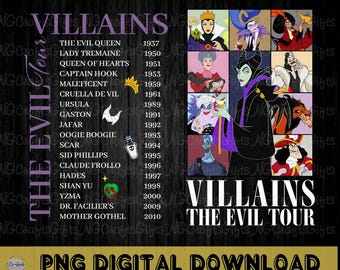 Villains Evil Tour Png: Concert Music Digital File
