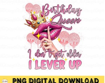 Verjaardagskoningin PNG: I Level Up Diva Design (digitale download)