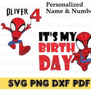 Spider-Man Birthday SVG: Superhero Family Design (Digital Download)