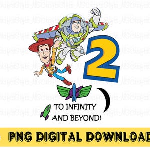 Custom Two Infinity and Beyond PNG: Birthday Design (Digital Download)