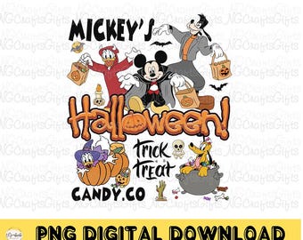 Mickey Mouse Halloween PNG: Trick or Treat (Digital Download)
