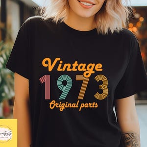 Funny 1973 Vintage Original Parts T-Shirt - Women's 50th Birthday Gift, Pink, XX-Large