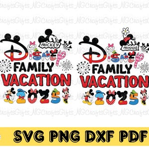Family Vacation 2025 SVG Bundle: Magical Kingdom Design (Digital Download)