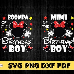 Custom  Mouse Happy Birthday Svg, Birthday Family Svg, Birthday Boy Svg, Digital Downloads