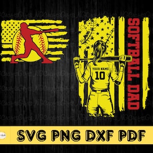 Benutzerdefinierte Softball Papa svg, Softball Dad svg, Softball Dad Png, Papa Leben svg, digitaler Download