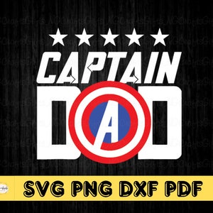 Capitão Pai Svg, Pai Super-herói Svg, Super Dia dos Pais, Papai Svg, Novo Presente para Papai, Engraçado Pai SVG, Dia dos Pais Svg, Download Digital
