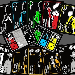 Noir Biblios Retheme Card Game - PDF Print n Play Files