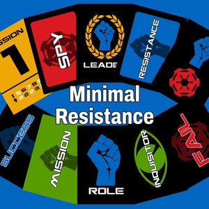 Minimal Resistance / Avalon retheme - Pnp PDF files - social deduction card game - version 1 Poker files