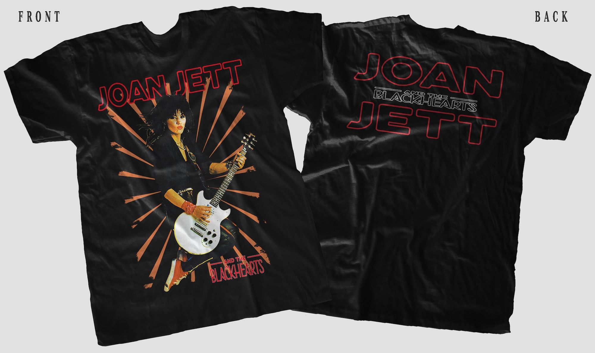 Discover Neues D T G bedrucktes T-Shirt - JOAN JETT-Joan Jett & die Blackhearts