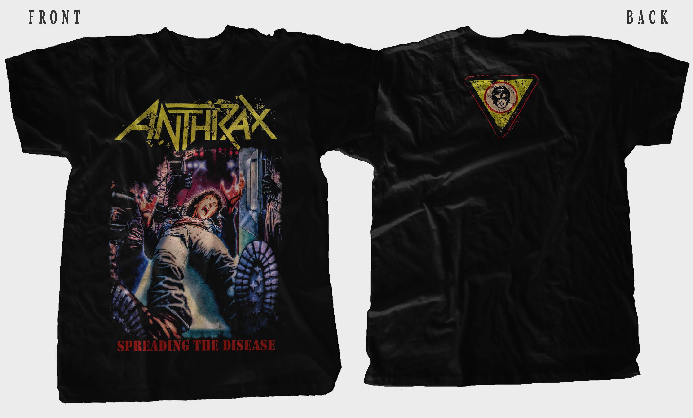 Discover Maglietta T-Shirt Stampata 2 Lati ANTHRAX Concert Tour