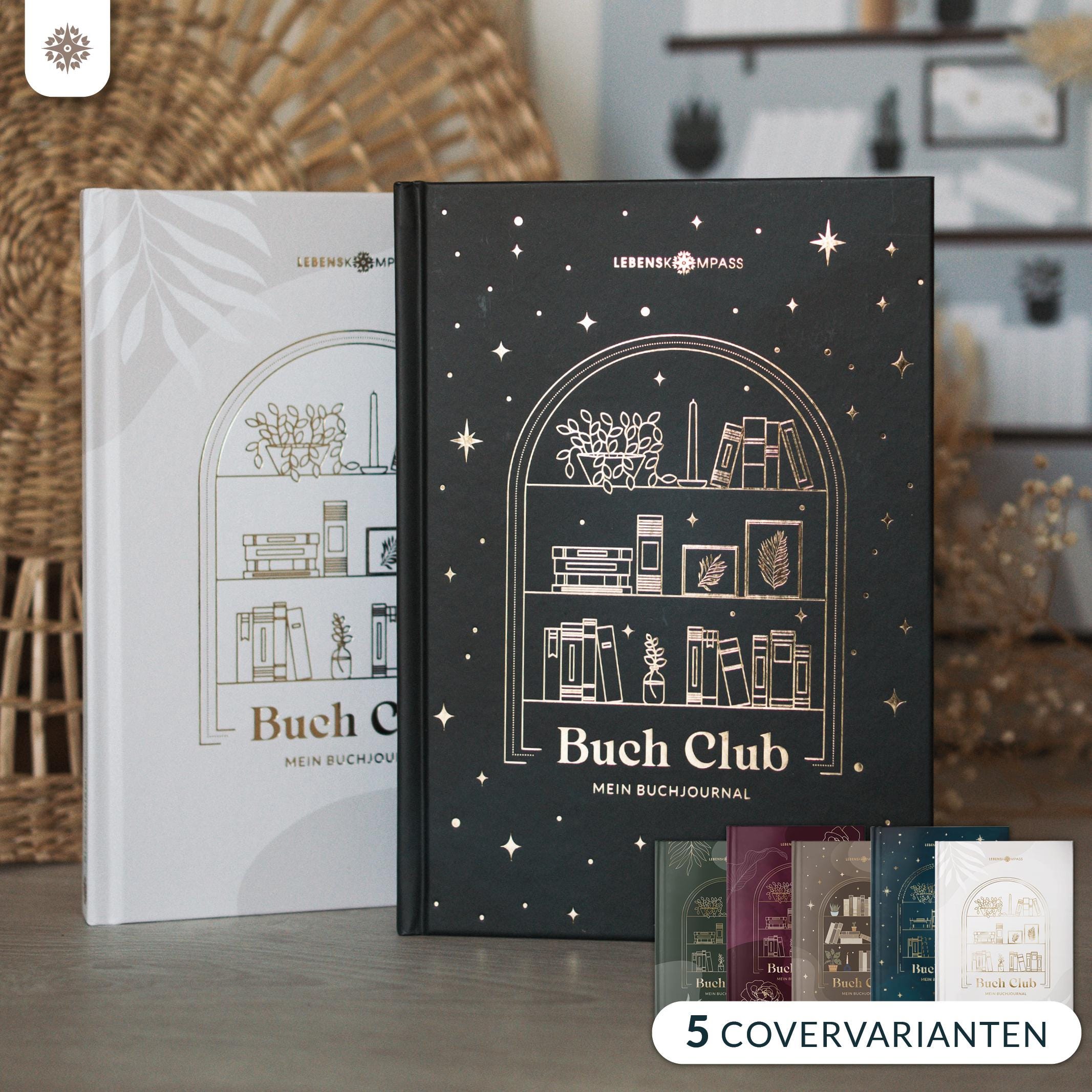 Lesetagebuch & Book Journal Buchclub - Hardcover DIN A5 Tagebuch für Erwachsene - Book Reading Bullet Journal Tracker - Booktok