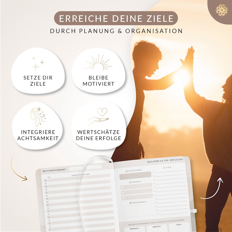 Tagesplaner Undatiert Produktivitätsplaner 4 Monate mit 124 Tagesübersichten Daily Planner mit Remindern und Reflexionsfragen Bild 4