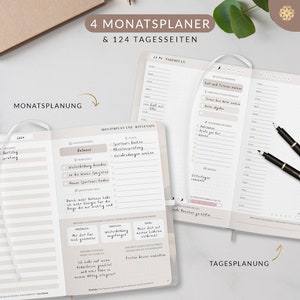 Tagesplaner Undatiert Produktivitätsplaner 4 Monate mit 124 Tagesübersichten Daily Planner mit Remindern und Reflexionsfragen Bild 7