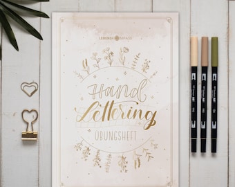 Handlettering Übungsheft für Anfänger - Hand Lettering lernen und üben - Geschenke für Frauen und Männer, Beste Freundin oder Mama