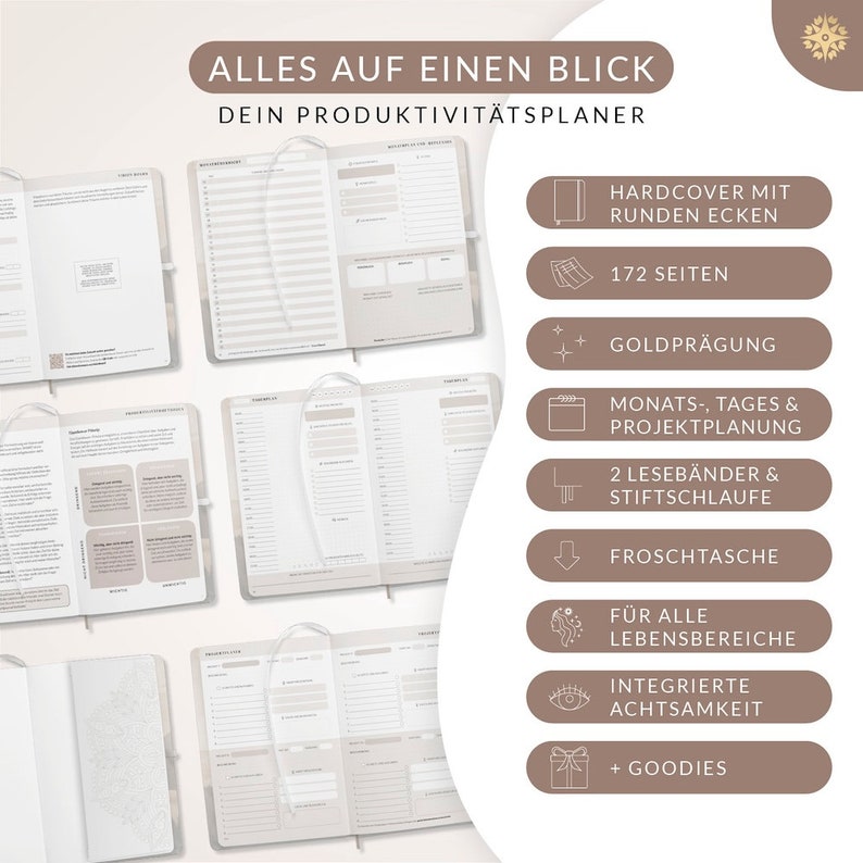 Tagesplaner Undatiert Produktivitätsplaner 4 Monate mit 124 Tagesübersichten Daily Planner mit Remindern und Reflexionsfragen Bild 9