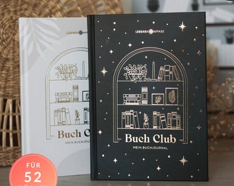 Lesetagebuch & Book Journal Buchclub - Hardcover DIN A5 Tagebuch für Erwachsene - Book Reading Bullet Journal Tracker - Booktok