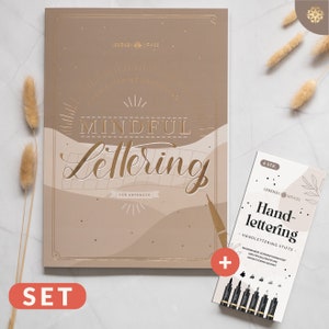 Handlettering Set für Anfänger von Lebenskompass® - Geschenke für Frauen, Beste Freundin & Mama - Hand Lettering und Kalligaphie lernen