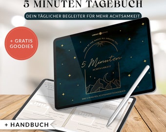 Digitales 5 Minuten Tagebuch MIND von Lebenskompass - 20 Wochen mehr Achtsamkeit in dein Alltag für iPad Goodnotes, Notability & XODO