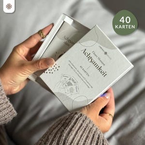 40 Achtsamkeitskarten Mindfulness & Attention - Positive Affirmationen, Übungen, Glückskarten und Spruchkarten - Affirmationskarten Geschenk