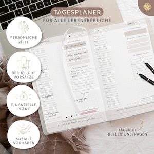 Tagesplaner Undatiert Produktivitätsplaner 4 Monate mit 124 Tagesübersichten Daily Planner mit Remindern und Reflexionsfragen Bild 5