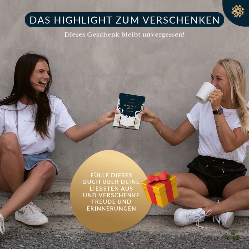 Ein Buch über Dich Erinnerungsalbum für beste Freunde zum Ausfüllen & Verschenken, Ausfüllbuch Geschenkidee Geburtstag Weihnachten Bild 2