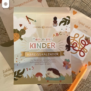 Abreißkalender für Kinder undatiert - 365 Tage Achtsamkeit für Kinder – mit Kurzgeschichten, Rechen- & Schreibaufgaben, Spielen, Quizfragen