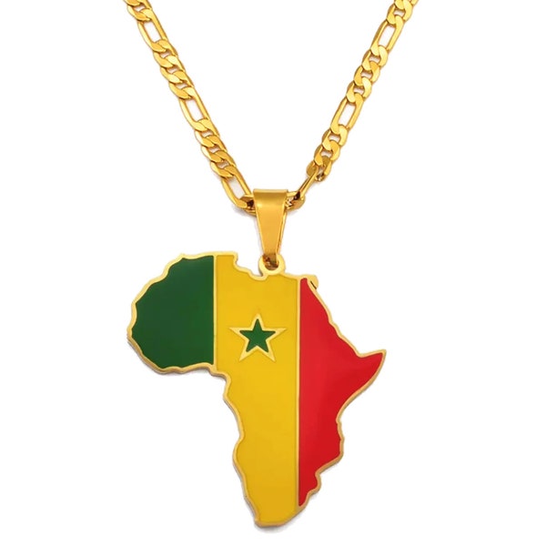 Senegal - Africa Map Necklace