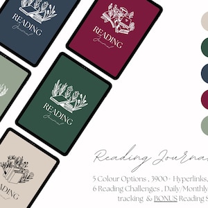 Digital Reading Journal ~ GoodNotes Reading Tracker and Planner ~ Book Reviews ~ Reusable