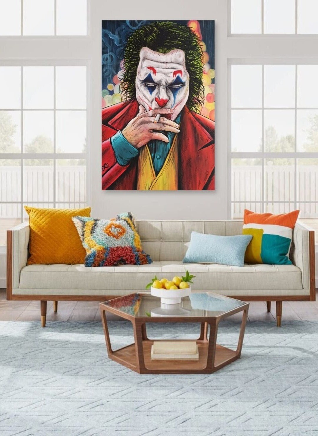 Handmade Joker Painting, Acrylic DC Comics Joker Art, Original on Canvas 70x110cm - Etsy UK